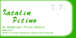 katalin pitino business card